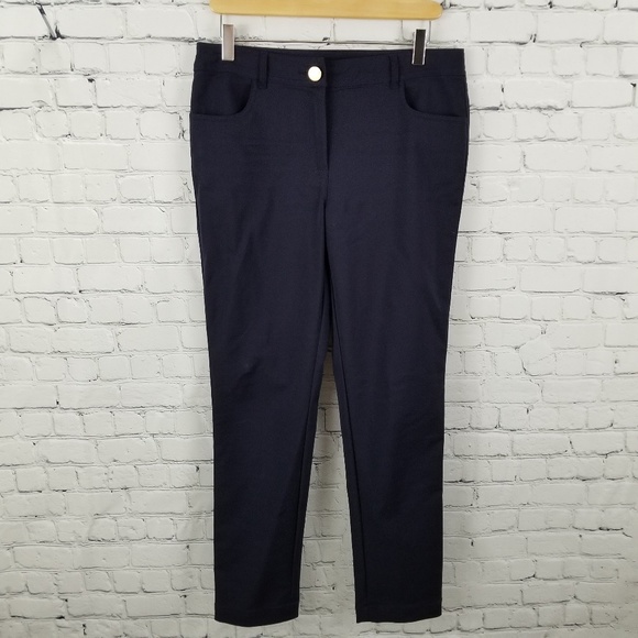 ELLOQUENT | blue stretch work pant - Picture 2 of 7